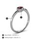 5 - Aviva Classic Oval Cut Red Garnet East West Solitaire Engagement Ring 
