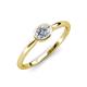 4 - Aviva Classic Oval Cut Lab Grown Diamond East West Solitaire Engagement Ring 