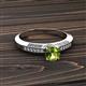 2 - Lumina Classic Round Peridot with Round and Baguette Diamond Engagement Ring 