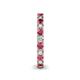 5 - Ellen 2.70 mm Rhodolite Garnet and Diamond Eternity Band 