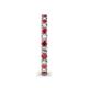 5 - Ellen 2.40 mm Rhodolite Garnet and Diamond Eternity Band 