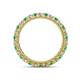 4 - Ellen 2.40 mm Emerald and Diamond Eternity Band 