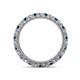 4 - Ellen 2.40 mm Blue and White Diamond Eternity Band 