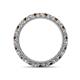 4 - Ellen 2.40 mm Smoky Quartz and Diamond Eternity Band 