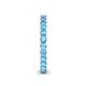 5 - Tiffany 2.40 mm Blue Topaz Eternity Band 