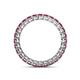 4 - Tiffany 2.40 mm Rhodolite Garnet Eternity Band 