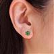 5 - Amora Green Garnet Flower Earrings 