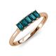 3 - Noura 5x3 mm Emerald Cut London Blue Topaz 5 Stone Wedding Band 