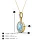 4 - Esha 8x6 mm Oval Cut Aquamarine and Round Diamond Halo Pendant Necklace 