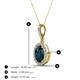 4 - Esha 8x6 mm Oval Cut London Blue Topaz and Round Diamond Halo Pendant Necklace 