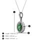 4 - Esha 8x6 mm Oval Cut Lab Created Alexandrite and Round Diamond Halo Pendant Necklace 