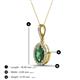 4 - Esha 8x6 mm Oval Cut Lab Created Alexandrite and Round Diamond Halo Pendant Necklace 