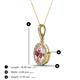 4 - Esha 8x6 mm Oval Cut Morganite and Round Diamond Halo Pendant Necklace 