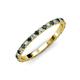 4 - Lara 2.00 mm London Blue Topaz and Lab Grown Diamond Eternity Band 