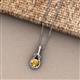 2 - Caron 6.50 mm Round Citrine Solitaire Love Knot Pendant Necklace 