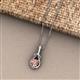 2 - Caron 6.50 mm Round Morganite Solitaire Love Knot Pendant Necklace 