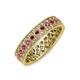 3 - Cailyn Ruby Three Row Eternity Band 