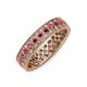 3 - Cailyn Ruby Three Row Eternity Band 