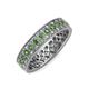 3 - Cailyn Green Garnet Three Row Eternity Band 
