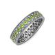 3 - Cailyn Peridot Three Row Eternity Band 