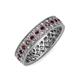 3 - Cailyn Red Garnet Three Row Eternity Band 