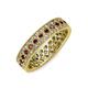 3 - Cailyn Red Garnet Three Row Eternity Band 