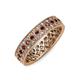 3 - Cailyn Red Garnet Three Row Eternity Band 