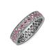 3 - Cailyn Rhodolite Garnet Three Row Eternity Band 