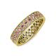3 - Cailyn Rhodolite Garnet Three Row Eternity Band 