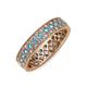 3 - Cailyn Blue Topaz Three Row Eternity Band 