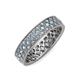 3 - Cailyn Aquamarine Three Row Eternity Band 