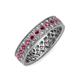 3 - Cailyn Ruby Three Row Eternity Band 