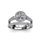2 - Belinha 0.68 ctw Natural Diamond Halo Bridal Set Ring 
