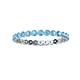 3 - Valerie 2.00 mm Blue Topaz Eternity Band 