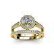 2 - Belinha 0.68 ctw Natural Diamond Halo Bridal Set Ring 