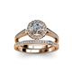 2 - Belinha 0.68 ctw Natural Diamond Halo Bridal Set Ring 
