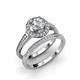 1 - Belinha 0.68 ctw Natural Diamond Halo Bridal Set Ring 