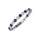 3 - Valerie 2.00 mm Blue Sapphire and Diamond Eternity Band 