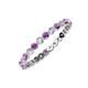3 - Valerie 2.00 mm Amethyst and Diamond Eternity Band 