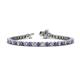 1 - Izarra 3.70 mm Iolite and Lab Grown Diamond Eternity Tennis Bracelet 
