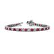 1 - Izarra 3.70 mm Ruby and Lab Grown Diamond Eternity Tennis Bracelet 