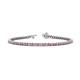 1 - Izarra 2.30 mm Pink Tourmaline and Lab Grown Diamond Eternity Tennis Bracelet 