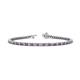 1 - Izarra 2.30 mm Amethyst and Lab Grown Diamond Eternity Tennis Bracelet 