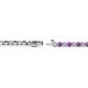 2 - Izarra 2.30 mm Amethyst and Lab Grown Diamond Eternity Tennis Bracelet 