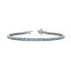 1 - Izarra 2.30 mm Blue Topaz and Lab Grown Diamond Eternity Tennis Bracelet 