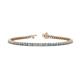 1 - Izarra 2.30 mm Blue Topaz and Lab Grown Diamond Eternity Tennis Bracelet 