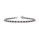 1 - Izarra 2.30 mm Red Garnet and Lab Grown Diamond Eternity Tennis Bracelet 