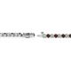 2 - Izarra 2.30 mm Red Garnet and Lab Grown Diamond Eternity Tennis Bracelet 