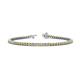 1 - Izarra 2.30 mm Yellow Sapphire and Lab Grown Diamond Eternity Tennis Bracelet 