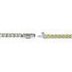 2 - Izarra 2.30 mm Yellow Sapphire and Lab Grown Diamond Eternity Tennis Bracelet 